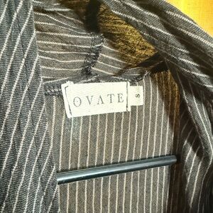 Ovate draped linen jacket